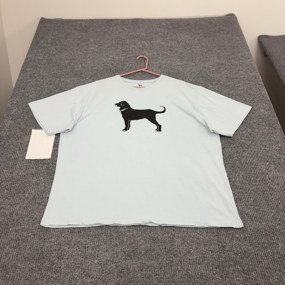 The Black Dog T Shirt Mens XXL Blue Cotton Graphic Short Sleeve Casual Style